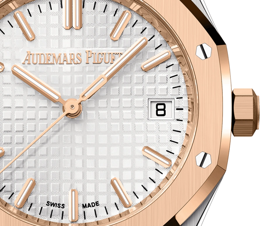 Audemars Piguet,Royal Oak 34mm,34mm,Stainless Steel,Silver,White,Automatic,Day,50hours,77450SR,77450SR.OO.1361SR.01 50th