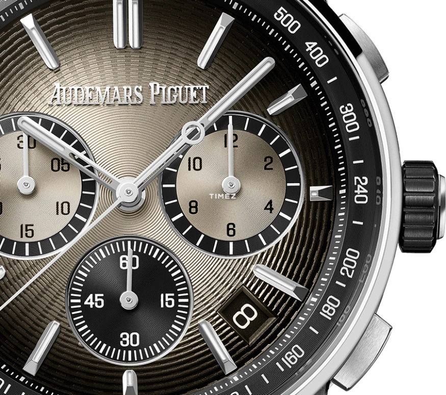 Audemars Piguet,CODE 11.59 41mm,41mm,Ceramic,Stainless Steel,Cream,Gradient,Automatic,Chronograph,Day,Flyback,26393QT,26393QT.OO.A064KB.01