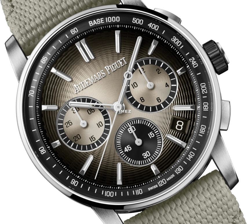 Audemars Piguet,CODE 11.59 41mm,41mm,Ceramic,Stainless Steel,Cream,Gradient,Automatic,Chronograph,Day,Flyback,26393QT,26393QT.OO.A064KB.01