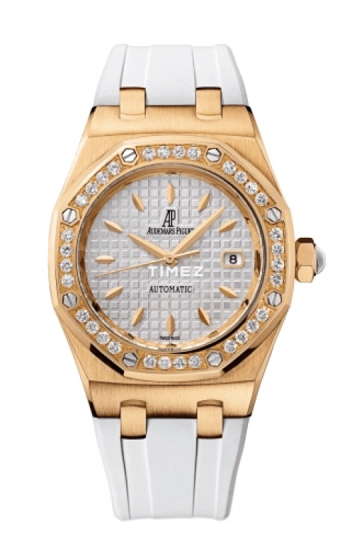 Audemars Piguet,Royal Oak 33mm,33mm,Rose Gold,Silver,White,Automatic,Day,40hours,77321OR,77321OR.ZZ.D010CA.01.A