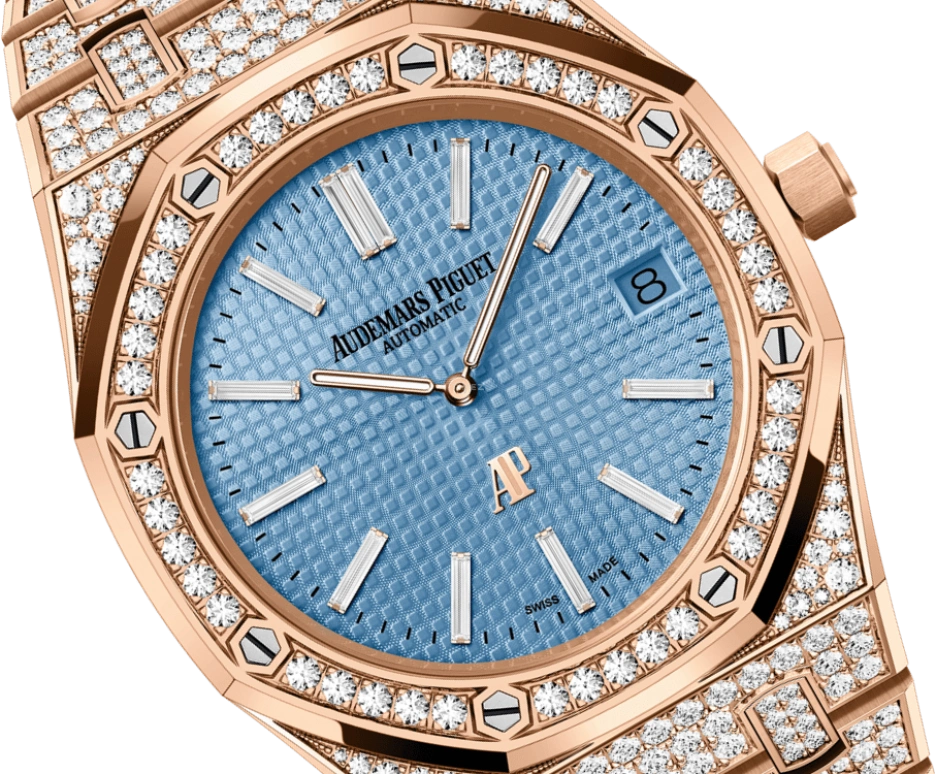 Audemars Piguet,Royal Oak 39mm,39mm,Pink Gold,Blue,Automatic,Day,40hours,15202OR,15202OR.ZZ.1241OR.01