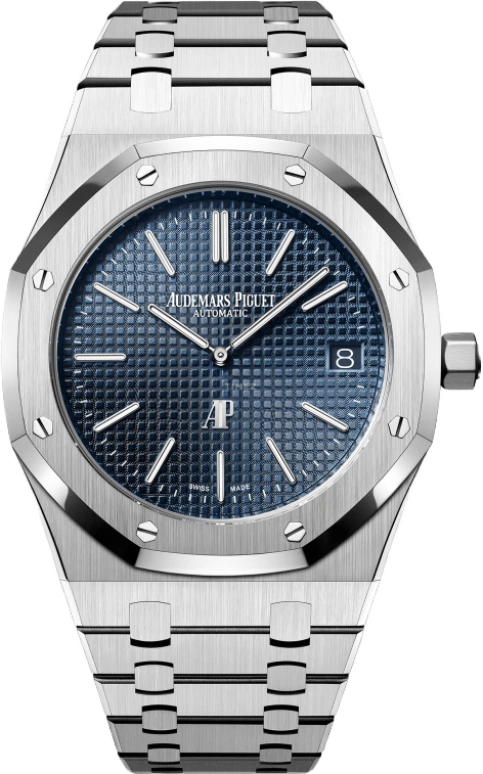 Audemars Piguet,Royal Oak 39mm,39mm,Stainless Steel,Blue,Automatic,Day,40hours,15202ST,15202ST.OO.1240ST.01