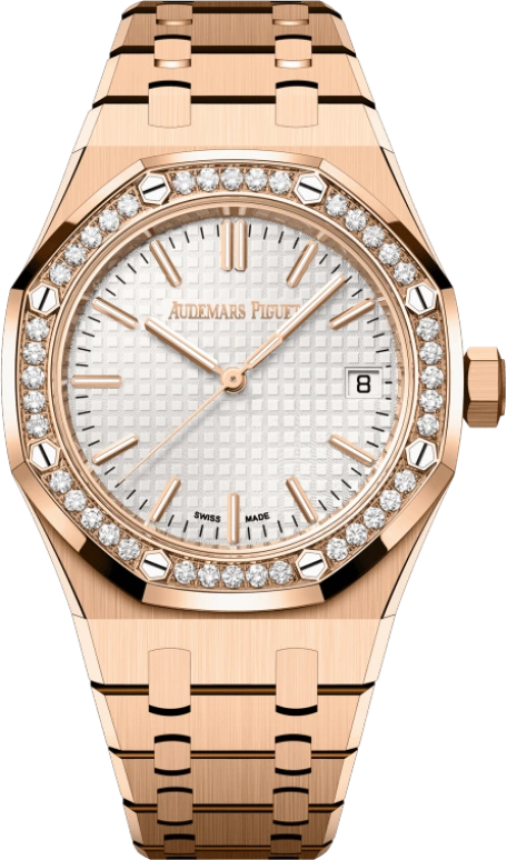 Audemars Piguet,Royal Oak 37mm,37mm,Pink Gold,Silver,Automatic,Day,60hours,15551OR,15551OR.ZZ.1356OR.01 50th