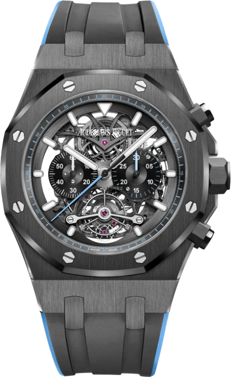Audemars Piguet,Royal Oak 44mm,44mm,Titanium,Ceramic,Skeleton,Handwound,Chronograph,Tourbillon,26343CE,26343CE.OO.D002CA.02