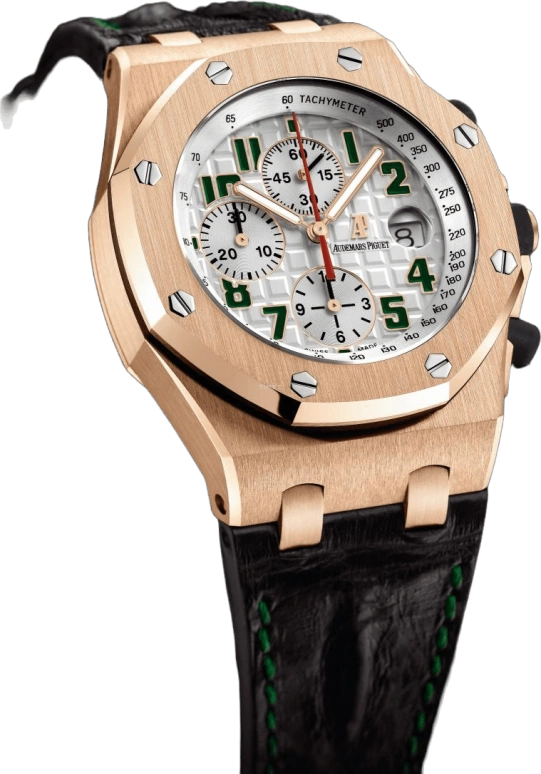 Audemars Piguet,Royal Oak Offshore 42mm,42mm,Rose Gold,Silver,White,Automatic,Chronograph,Day,26297OR,26297OR.OO.D101CR.01