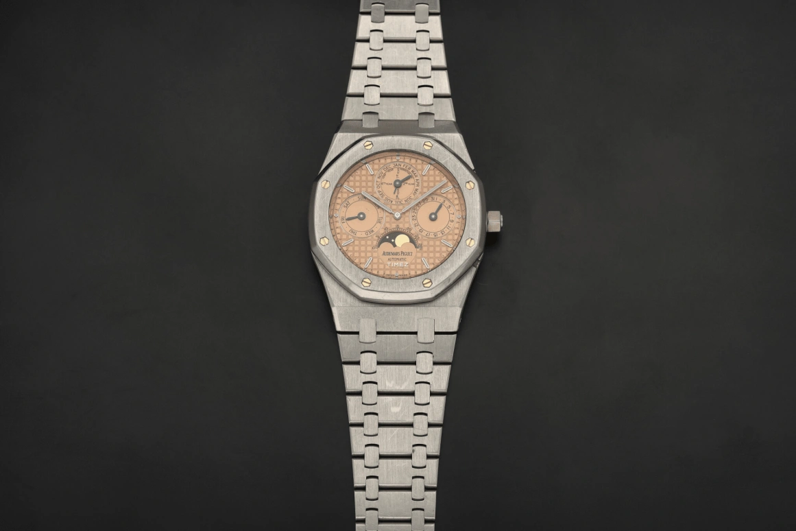 Audemars Piguet,Royal Oak 39x49mm,39x49mm,White Gold,Coffee,Brown,Automatic,Moonphase,Perpetual Calendar,Leap Year,Month,Sapphire,Crystal Glass,Octagon,25820PT,25820PT.OO.0944PT.04