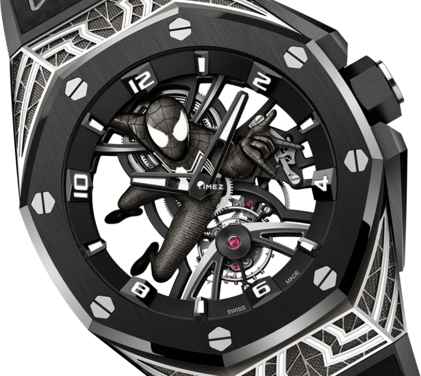 Audemars Piguet,Royal Oak Concept 42mm,42mm,White Gold,Skeleton,Black,Handwound,Tourbillon,Sapphire,Crystal Glass,26632CN,26632CN.OO.D100CA.01
