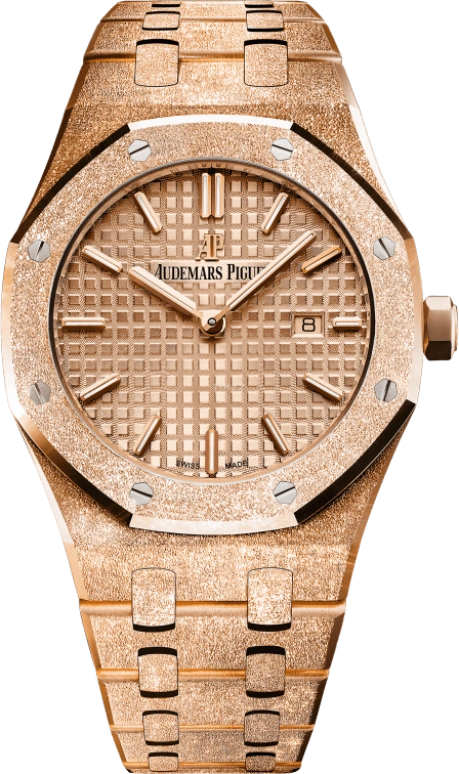 Audemars Piguet,Royal Oak 33mm,33mm,Rose Gold,Pink,Quartz,Day,In-house Caliber,67653OR,67653OR.GG.1263OR.02