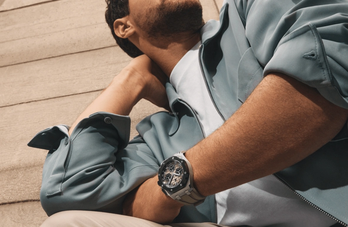 Audemars Piguet,Royal Oak Offshore 43mm,43mm,Ceramic,Stainless Steel,Brown,Automatic,Chronograph,Day,Flyback,26420SO,26420SO.OO.A600CA.01