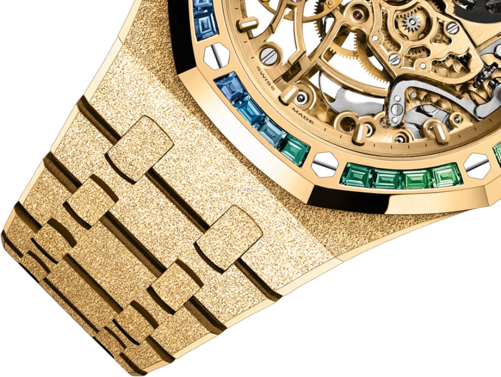 Audemars Piguet,Royal Oak 37mm,37mm,Yellow Gold,Skeleton,Gold,Automatic,Double Balance,45hours,15468BA,15468BA.YG.1259BA.01-B