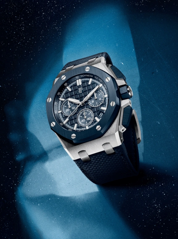 Audemars Piguet,Royal Oak Offshore 43mm,43mm,Stainless Steel,Ceramic,Blue,Automatic,Chronograph,Day,26420SO,26420SO.OO.A029VE.01