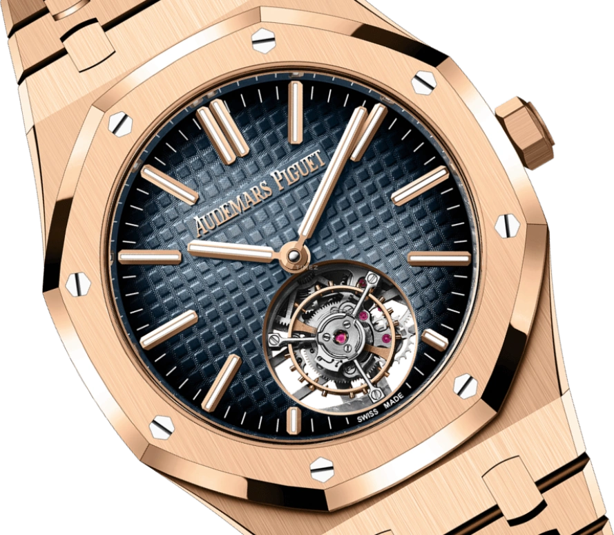 Audemars Piguet,Royal Oak 41mm,41mm,Pink Gold,Blue,Automatic,Tourbillon,65hours,26730OR,26730OR.OO.1320OR.01 50th