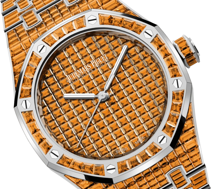 Audemars Piguet,Royal Oak 37mm,37mm,White Gold,Orange,Automatic,60hours,In-house Caliber,15554BC,15554BC.SE.1274BC.01