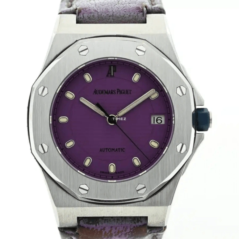 Audemars Piguet,Royal Oak Offshore 28mm,28mm,Stainless Steel,Purple,Automatic,Day,Sapphire,77151ST,77151ST.O.0009.07