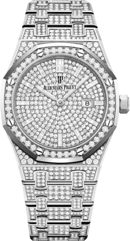 Audemars Piguet,Royal Oak 33mm,33mm,White Gold,Silver,White,Quartz,Day,In-house Caliber,67652BC,67652BC.ZZ.1265BC.01