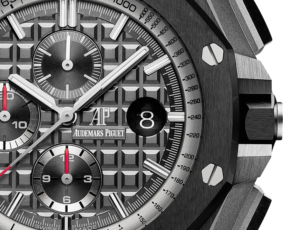 Audemars Piguet,Royal Oak Offshore 44mm,44mm,Titanium,Ceramic,Grey,Automatic,Chronograph,Day,26405CE,26405CE.OO.A002CA.01