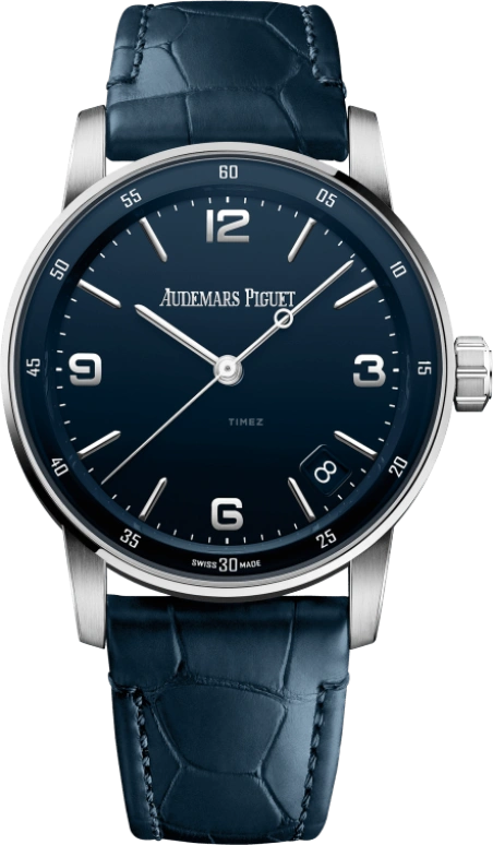 Audemars Piguet,CODE 11.59 41mm,41mm,White Gold,Blue,Automatic,Day,70hours,15210BC,15210BC.OO.A321CR.01