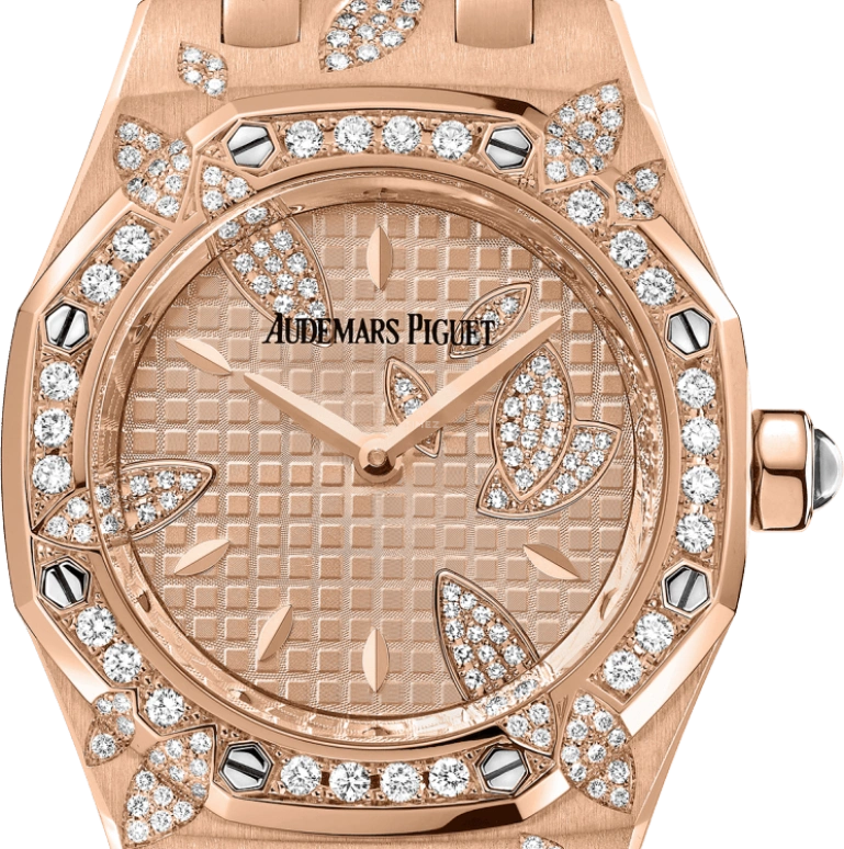 Audemars Piguet,Royal Oak 33mm,33mm,Pink Gold,Pink,Quartz,In-house Caliber,Sapphire,67616OR,67616OR.ZZ.1234OR.01