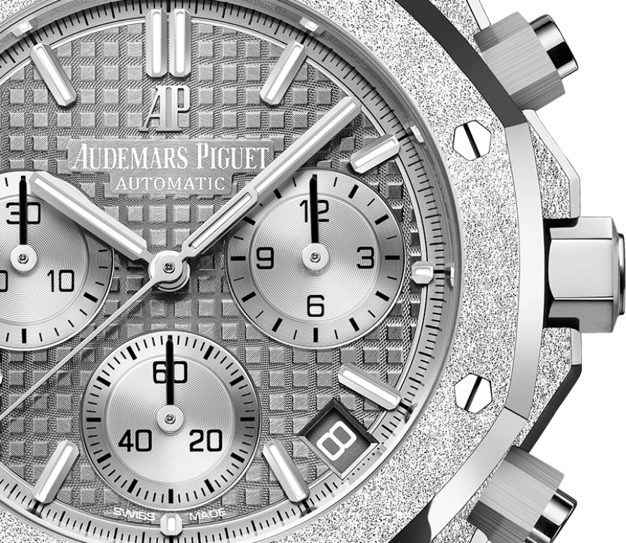 Audemars Piguet,Royal Oak 41mm,41mm,White Gold,Grey,Automatic,Chronograph,Day,Quavo,26239BC,26239BC.GG.1224BC.01