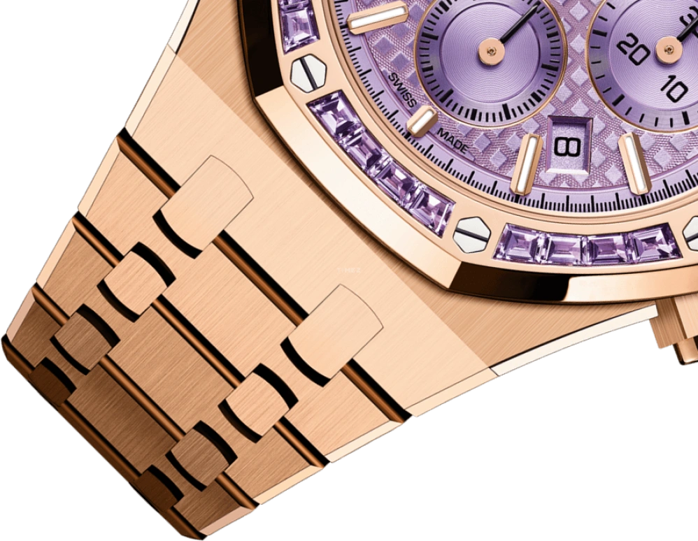 Audemars Piguet,Royal Oak 38mm,38mm,Pink Gold,Purple,Automatic,Chronograph,Day,Jacques Bermon Webster II,sfera ebbasta,Travis Scott,La Flame,26319OR,26319OR.AY.1256OR.01