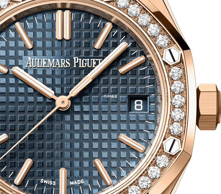 Audemars Piguet,Royal Oak 37mm,37mm,Rose Gold,Blue,Automatic,Day,60hours,15551OR,15551OR.ZZ.1356OR.05