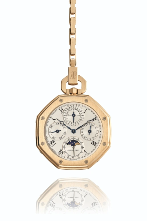 Audemars Piguet,Royal Oak 47mm,47mm,Rose Gold,Silver White,Handwound,Moonphase,Perpetual Calendar,Leap Year,Month,Octagon,25728