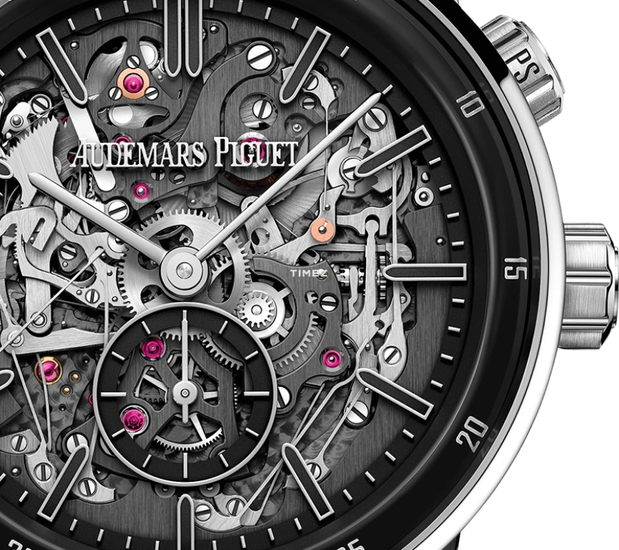 Audemars Piguet,CODE 11.59 41mm,41mm,Ceramic,White Gold,Skeleton,Grey,Handwound,Minute Repeater,Grande Sonnerie,Petite Sonnerie,26397NB,26397NB.OO.D002KB.01