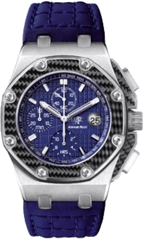 Audemars Piguet,Royal Oak Offshore 42mm,42mm,Carbon,Platinum,Blue,Automatic,Chronograph,Day,26030PO,26030PO.OO.D021IN.01