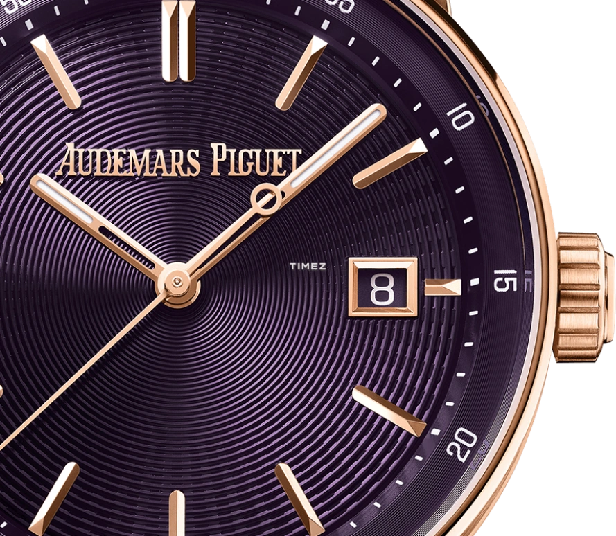 Audemars Piguet,CODE 11.59 38mm,38mm,Rose Gold,Purple,Automatic,Day,60hours,77410OR,77410OR.OO.A623CR.01