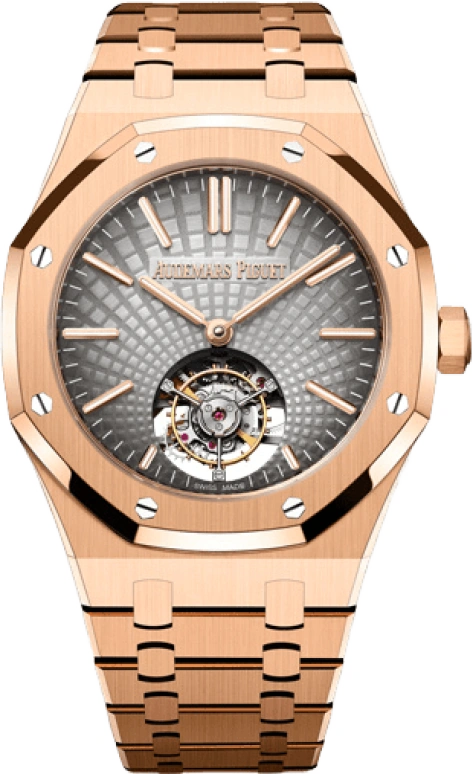 Audemars Piguet,Royal Oak 41mm,41mm,Pink Gold,Grey,Automatic,Tourbillon,65hours,26530OR,26530OR.OO.1220OR.01