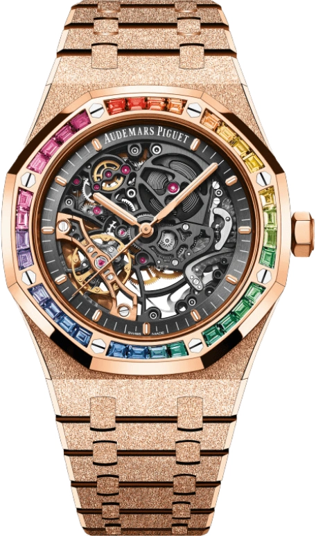 Audemars Piguet,Royal Oak 41mm,41mm,Pink Gold,Skeleton,Automatic,Double Balance,45hours,15412OR,15412OR.YG.1224OR.01