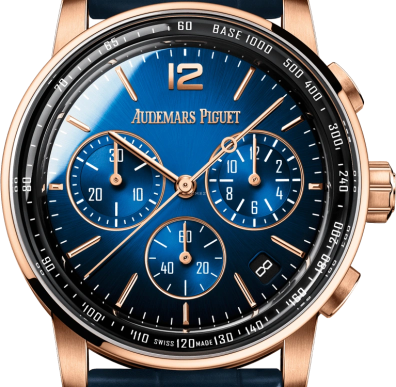 Audemars Piguet,CODE 11.59 41mm,41mm,Rose Gold,Blue,Automatic,Chronograph,Day,Flyback,26393OR,26393OR.OO.A028CR.01