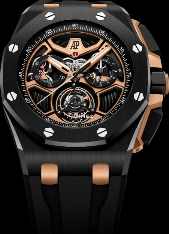 Audemars Piguet,Royal Oak Offshore 43mm,43mm,Ceramic,Rose Gold,Black,Automatic,Chronograph,Tourbillon,26622CE,26622CE.OO.D002CA.02