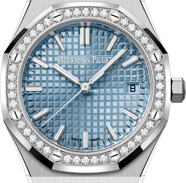 Audemars Piguet,Royal Oak 34mm,34mm,Stainless Steel,Blue,Automatic,Day,50hours,77451ST,77451ST.ZZ.1361ST.03