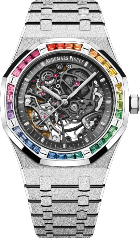 Audemars Piguet,Royal Oak 41mm,41mm,White Gold,Skeleton,Automatic,45hours,In-house Caliber,Travis Scott,ts,15412BC,15412BC.YG.1224BC.03