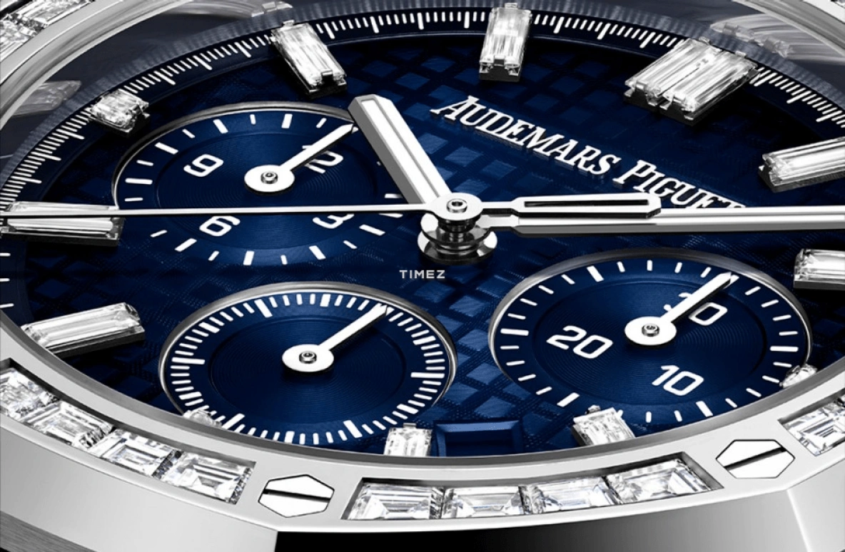 Audemars Piguet,Royal Oak 38mm,38mm,White Gold,Blue,Automatic,Chronograph,Day,26715BC,26715BC.ZZ.1356BC.01
