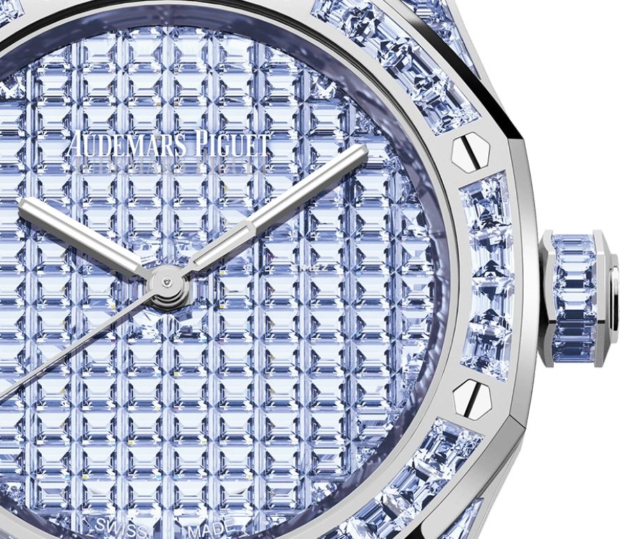 Audemars Piguet,Royal Oak 37mm,37mm,White Gold,Blue,Automatic,60hours,In-house Caliber,15554BC,15554BC.TF.1274BC.01
