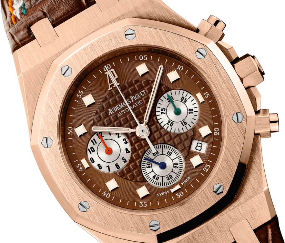 Audemars Piguet,Royal Oak 39mm,39mm,Pink Gold,Brown,Automatic,Chronograph,Day,26161OR,26161OR.OO.D088CR.01