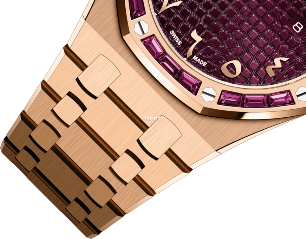 Audemars Piguet,Royal Oak 33mm,33mm,Rose Gold,Purple,Quartz,Day,In-house Caliber,67656OR,67656OR.GR.1261OR.01