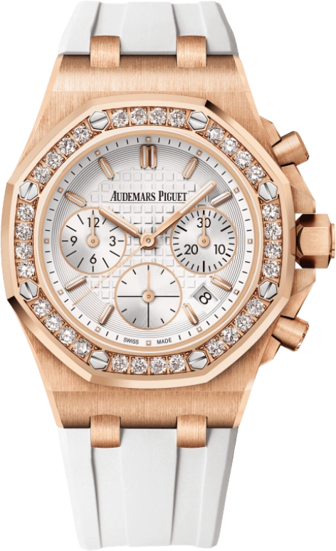 Audemars Piguet,Royal Oak 37mm,37mm,Rose Gold,Rose,Silver,Silver White,Automatic,Chronograph,Day,26231OR,26231OR.ZZ.D010CA.01