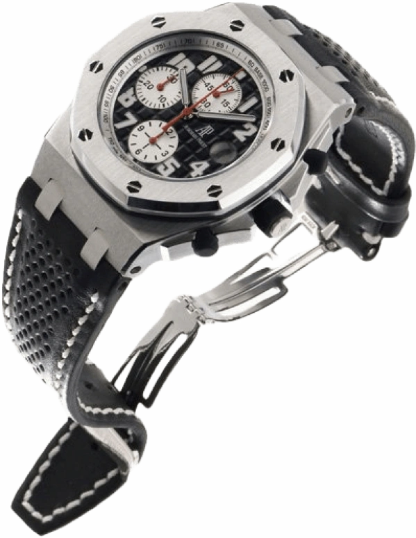 Audemars Piguet,Royal Oak Offshore 42mm,42mm,Stainless Steel,Black,White,Automatic,Chronograph,Day,26184ST,26184ST.OO.D003CU.01
