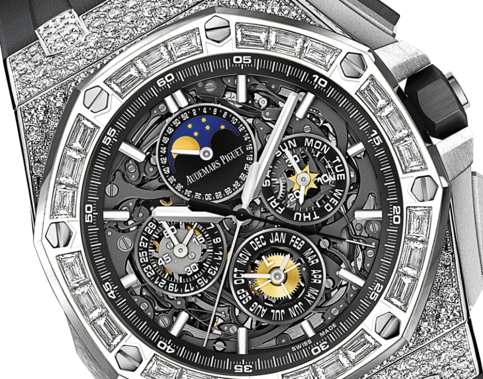 Audemars Piguet,Royal Oak Offshore 44mm,44mm,White Gold,Skeleton,Automatic,Chronograph,Moonphase,Perpetual Calendar,Month,45hours,In-house Caliber,26575BC,26575BC.ZZ.A002CA.01