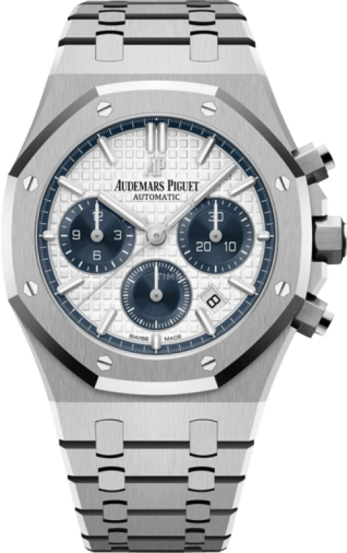 Audemars Piguet,Royal Oak 38mm,38mm,Stainless Steel,Silver,White,Automatic,Chronograph,Day,26315ST,26315ST.OO.1256ST.01