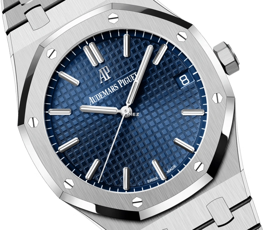 Audemars Piguet,Royal Oak 41mm,41mm,White Gold,Blue,Automatic,Day,70hours,15503BC,15503BC.OO.1220BC.01