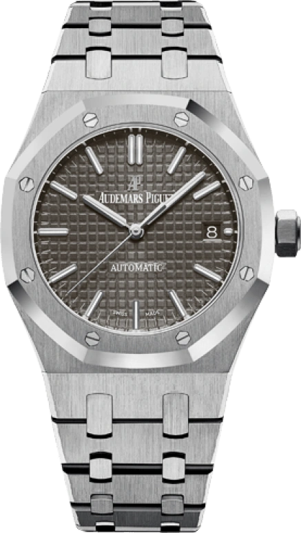 Audemars Piguet,Royal Oak 37mm,37mm,Stainless Steel,Grey,Automatic,Day,60hours,15450ST,15450ST.OO.1256ST.02