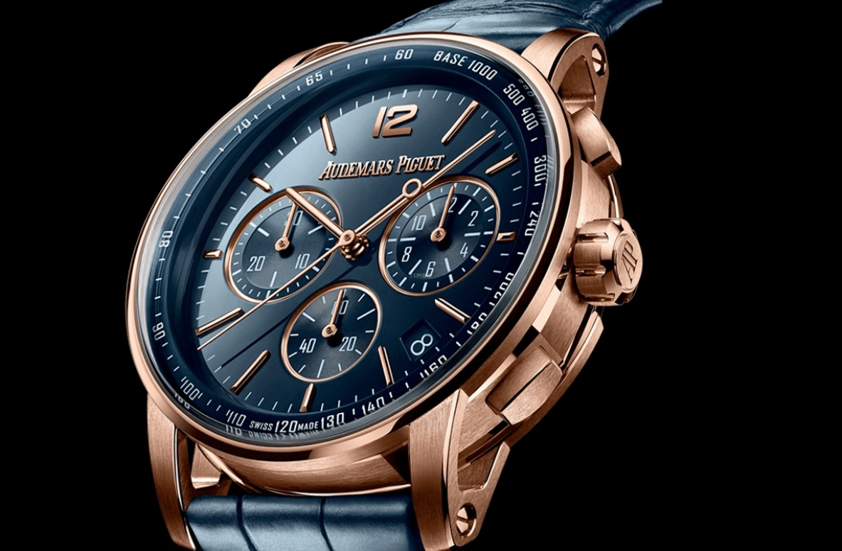 Audemars Piguet,CODE 11.59 41mm,41mm,Pink Gold,Blue,Automatic,Chronograph,Day,Flyback,26393OR,26393OR.OO.A321CR.01