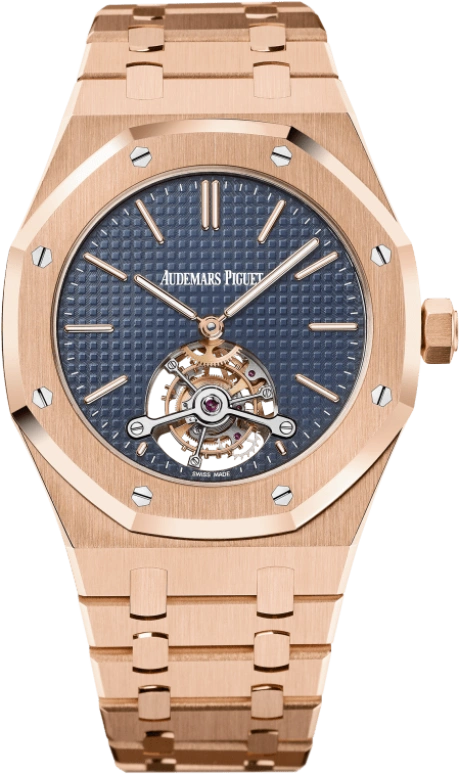 Audemars Piguet,Royal Oak 41mm,41mm,Rose Gold,Blue,Handwound,Power Reserve Indicator,Tourbillon,26510OR,26510OR.OO.1220OR.01