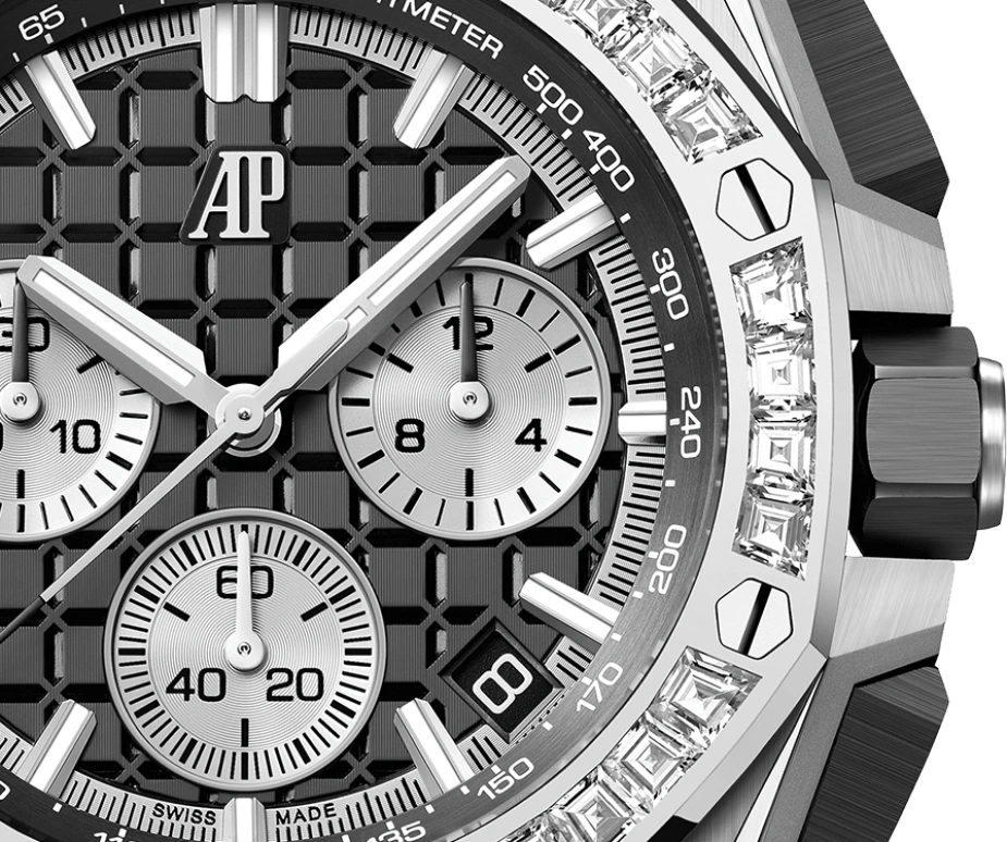 Audemars Piguet,Royal Oak Offshore 43mm,43mm,Ceramic,White Gold,Black,Automatic,Chronograph,Day,Karim Benzema,26424BC,26424BC.ZZ.D002CA.01