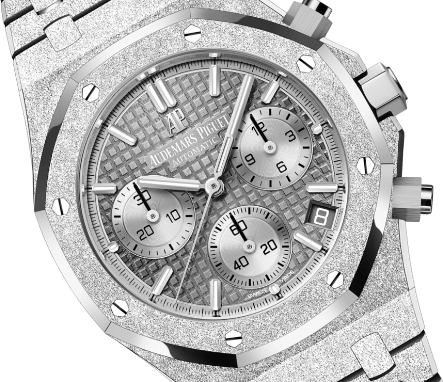 Audemars Piguet,Royal Oak 41mm,41mm,White Gold,Grey,Automatic,Chronograph,Day,Quavo,26239BC,26239BC.GG.1224BC.01