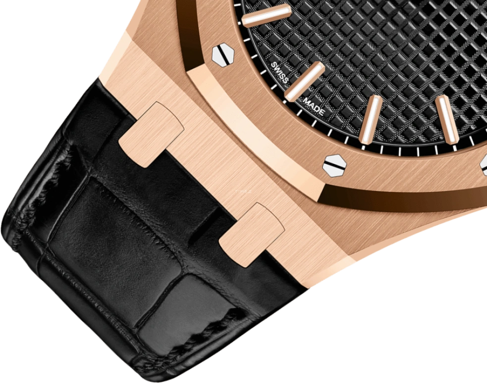 Audemars Piguet,Royal Oak 41mm,41mm,Rose Gold,Black,Automatic,Day,70hours,15500OR,15500OR.OO.D002CR.01